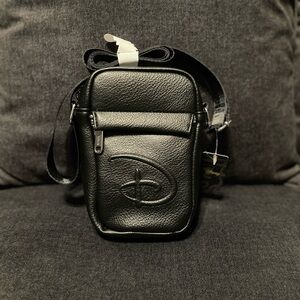 Disney Logo Buckle-Down embossed crossbody bag